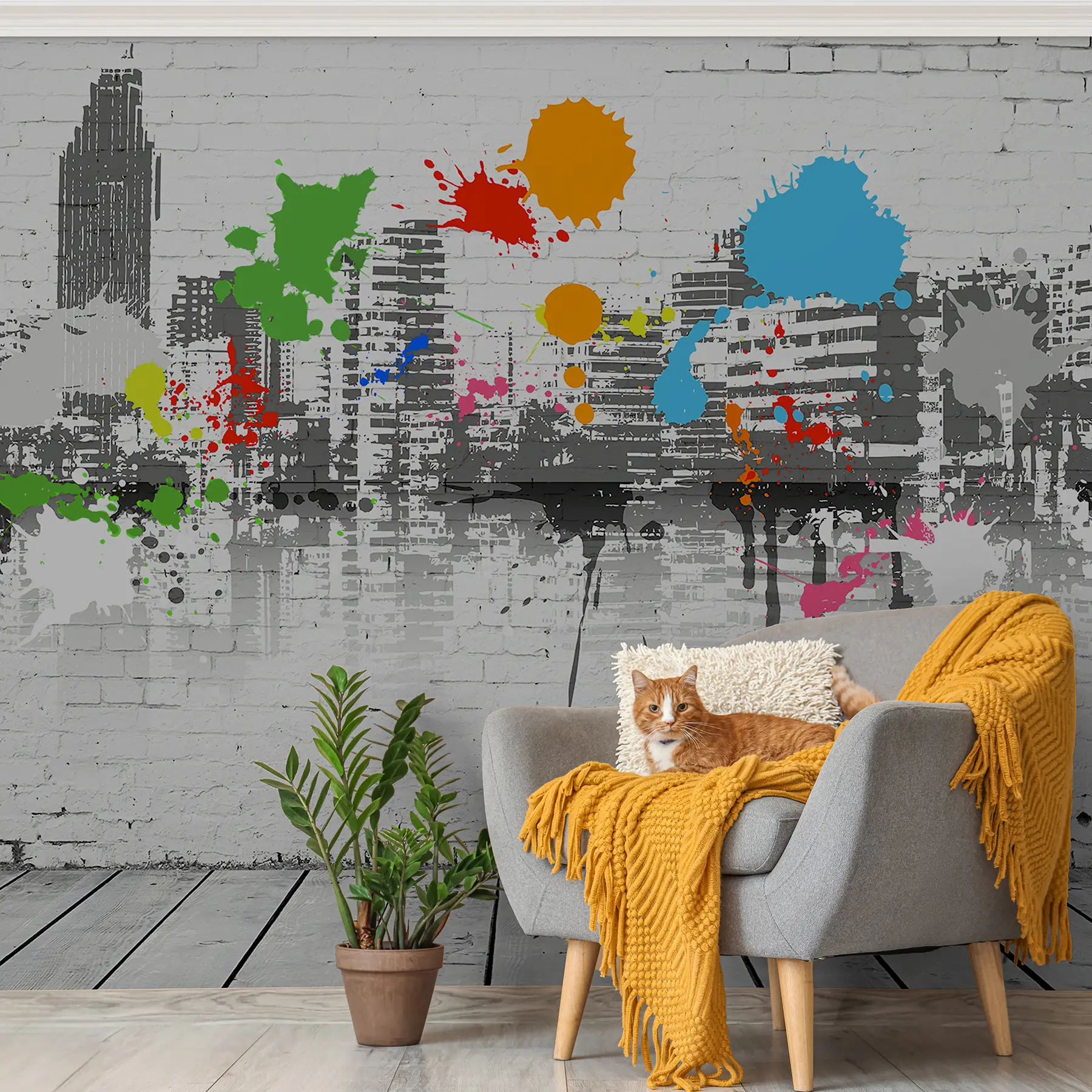 wall murals Град на зиду, урбани стил u03450