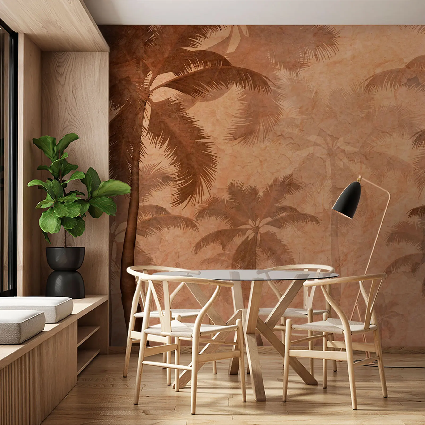 wall murals Сепиа палм u94404