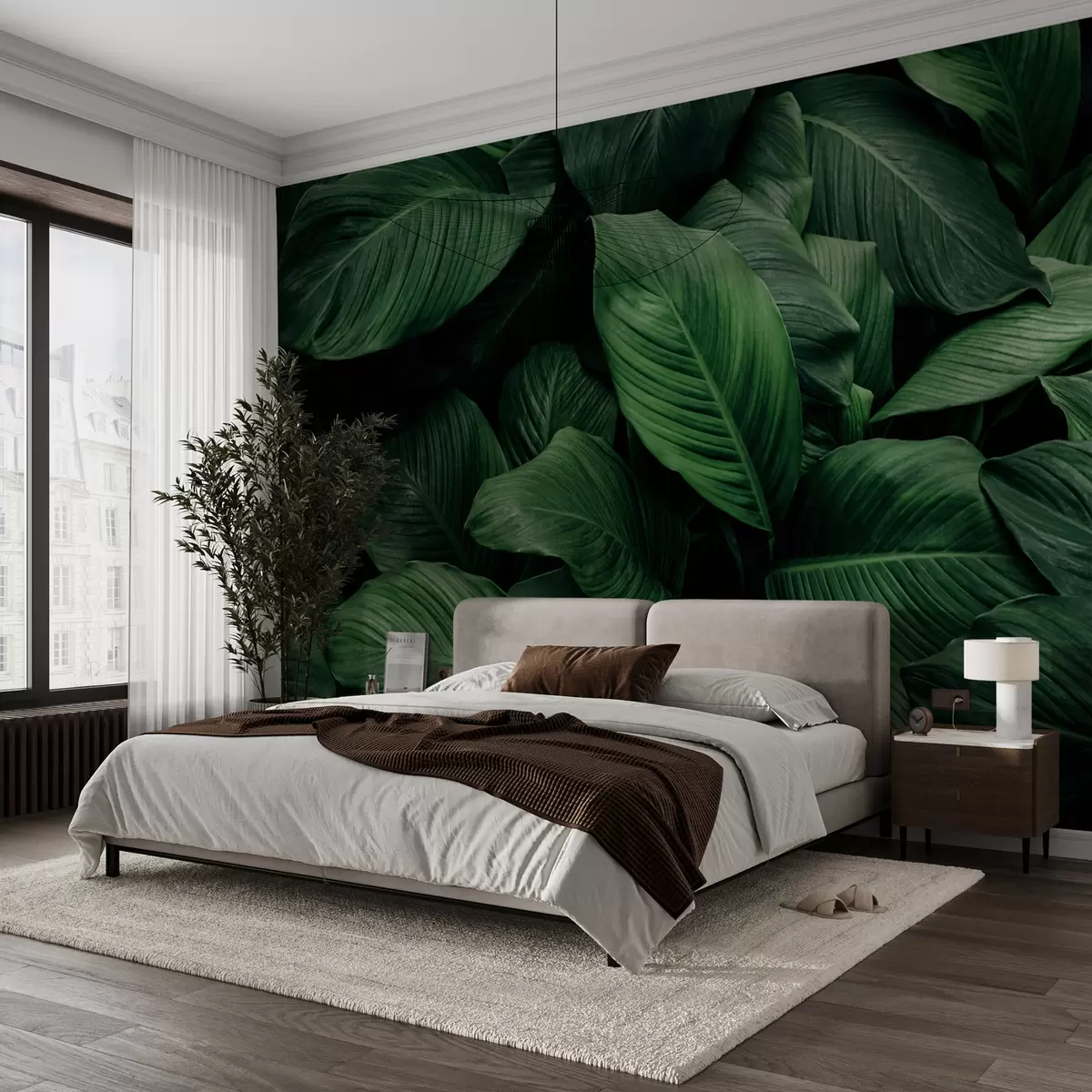 wall murals Апстрактно тропско лишће u75827