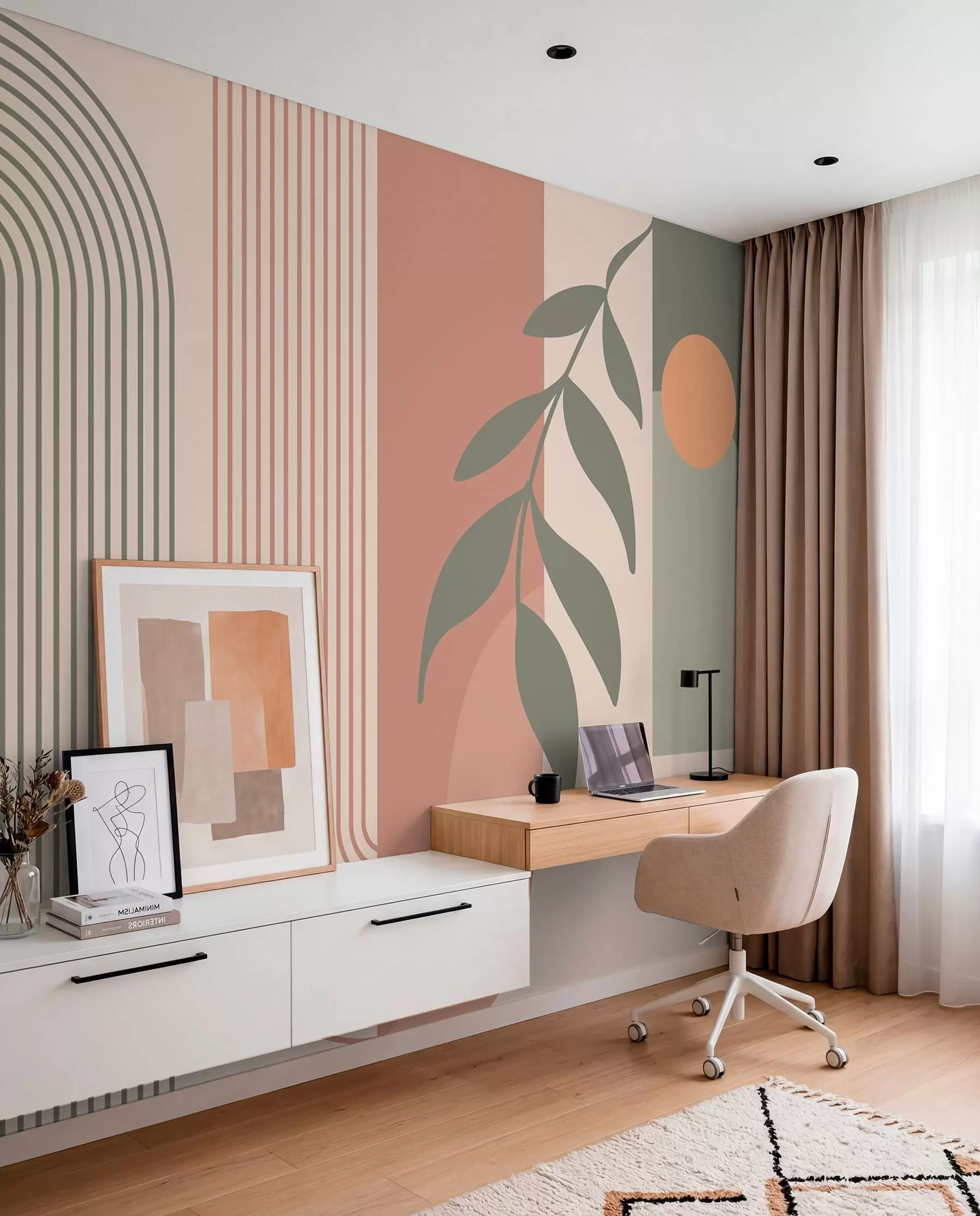wall murals Lukovi i lisnate grane u94153