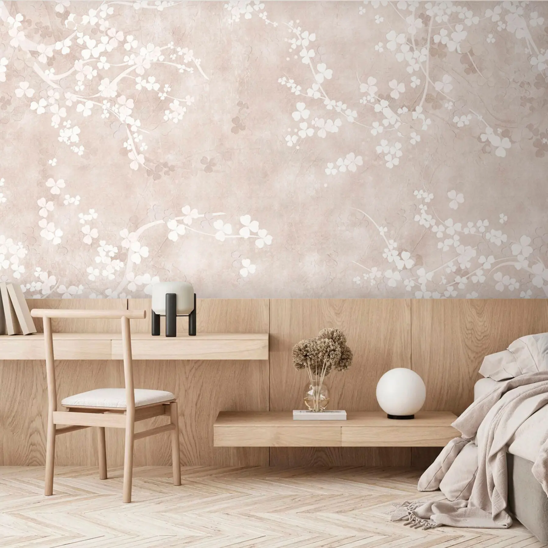 wall murals Бели крхки гранчице и цвеће u94458