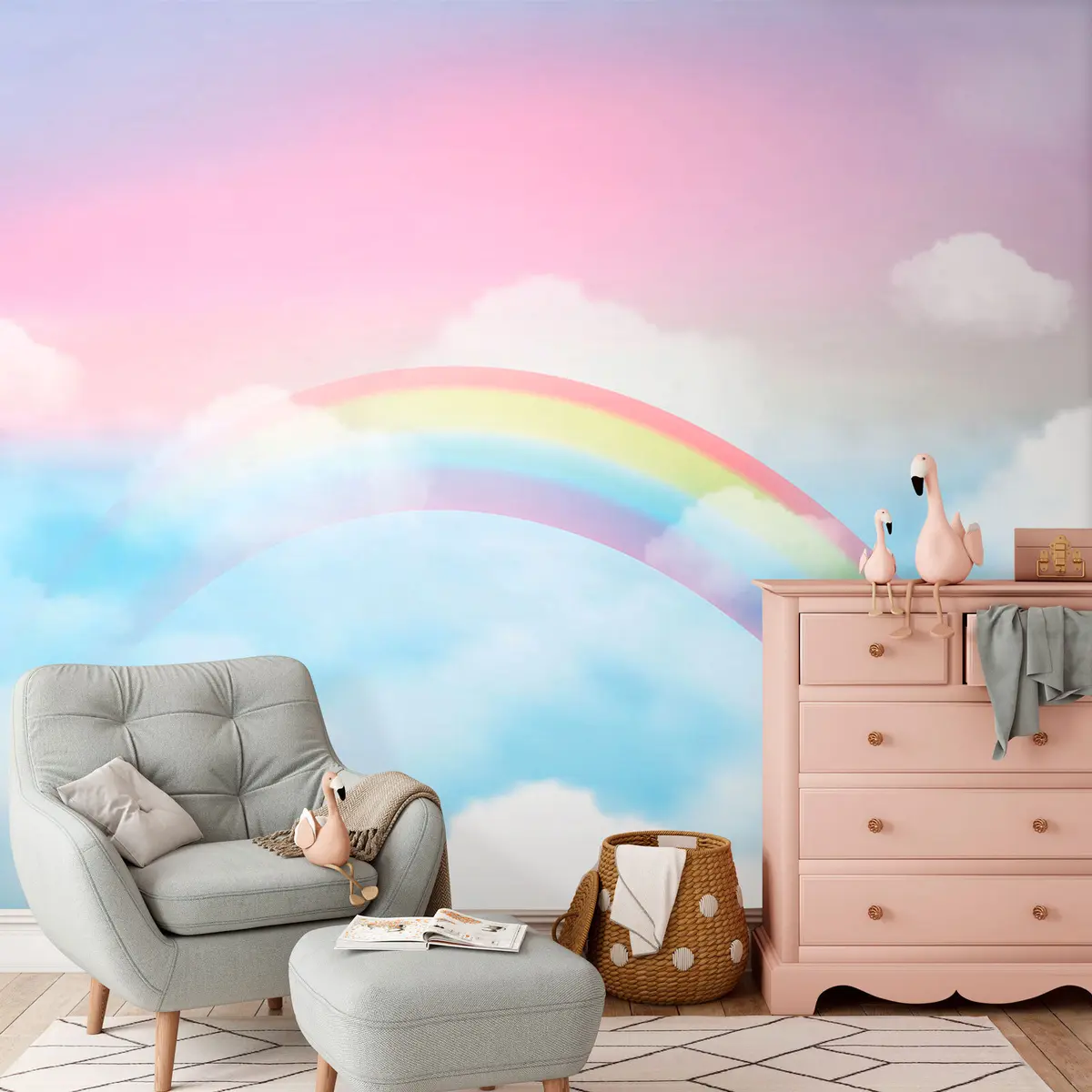 wall murals Фантазија магични пејзаж Раинбов на небу u95094