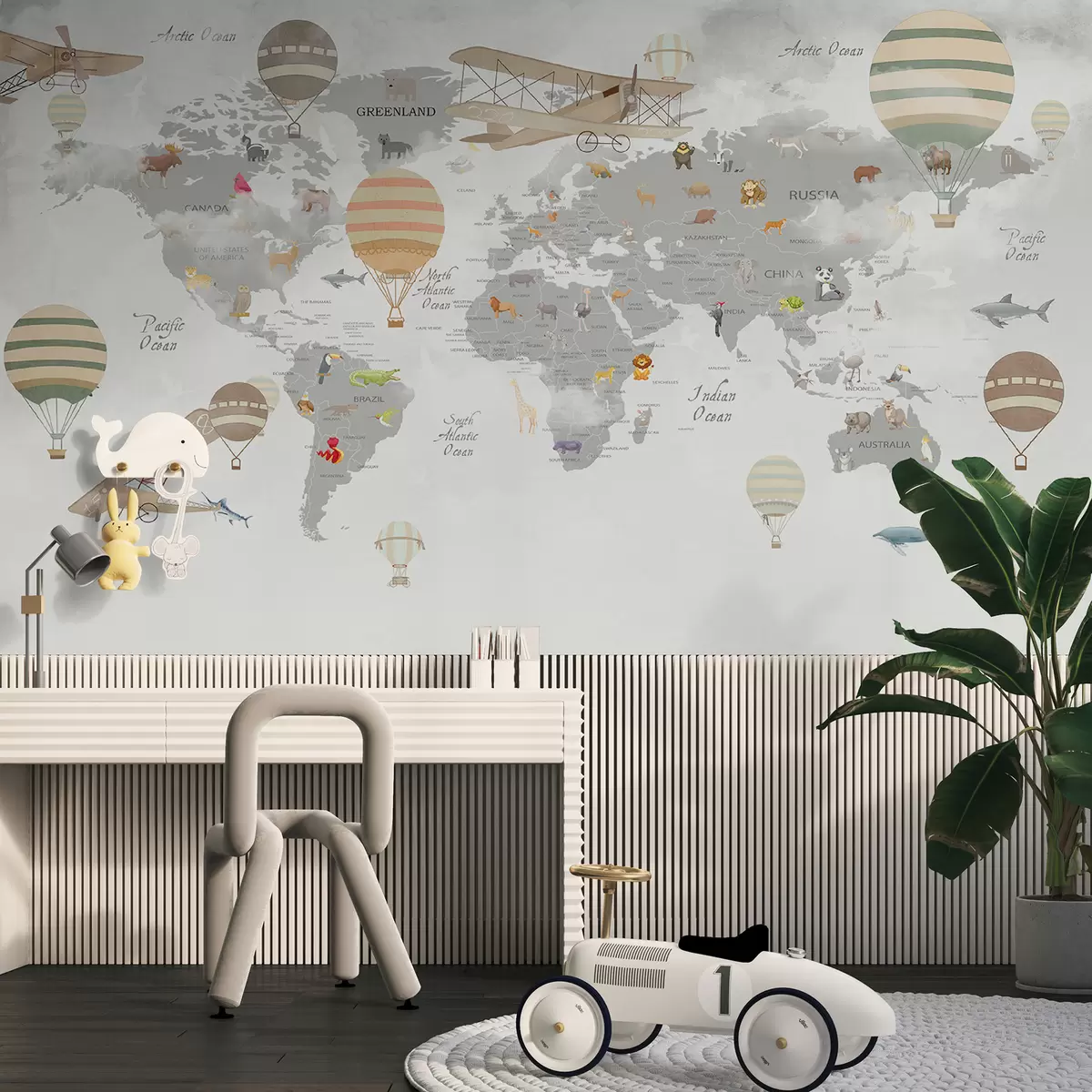 wall murals Мапа свјета u95040