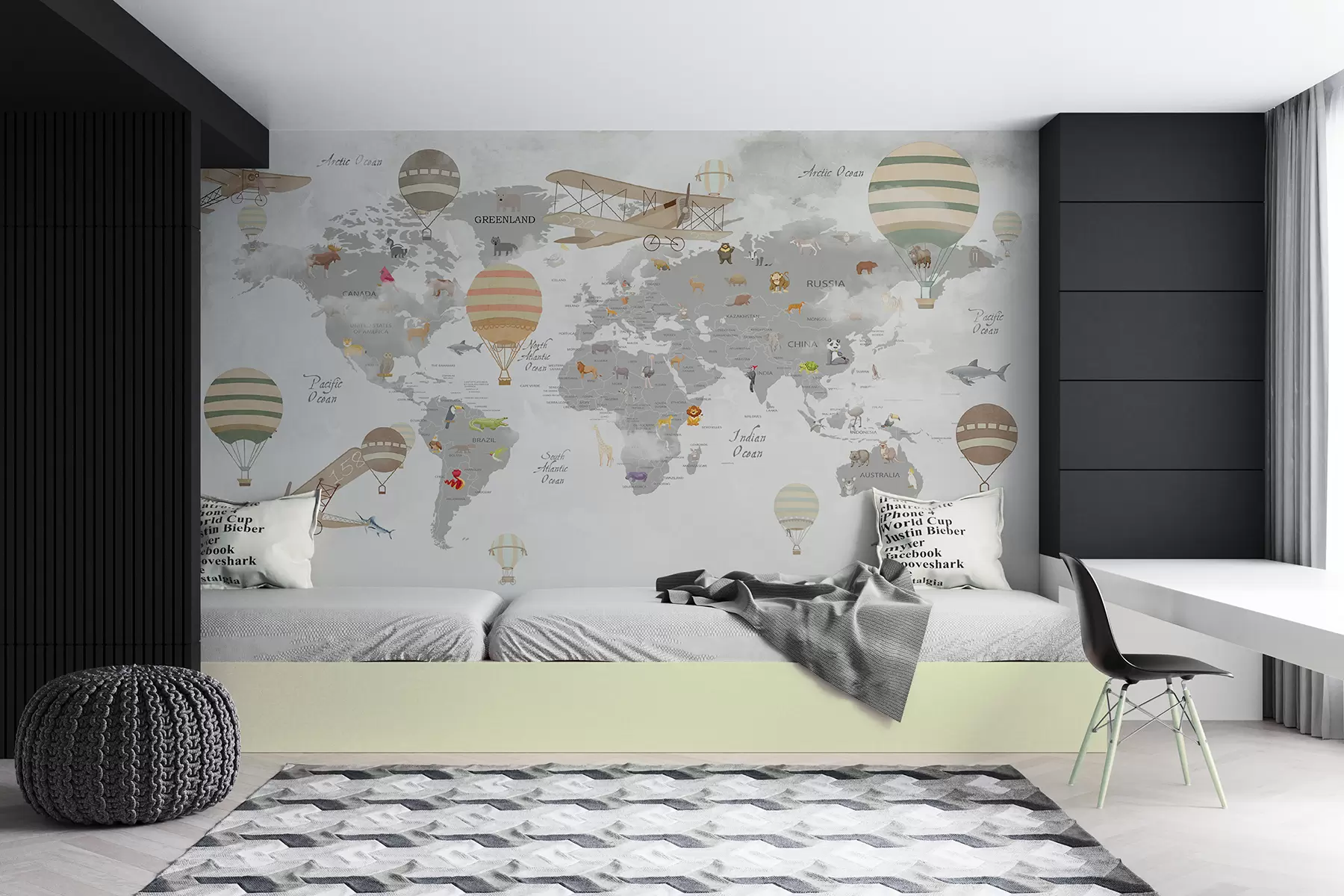 wall murals Мапа свјета u95040