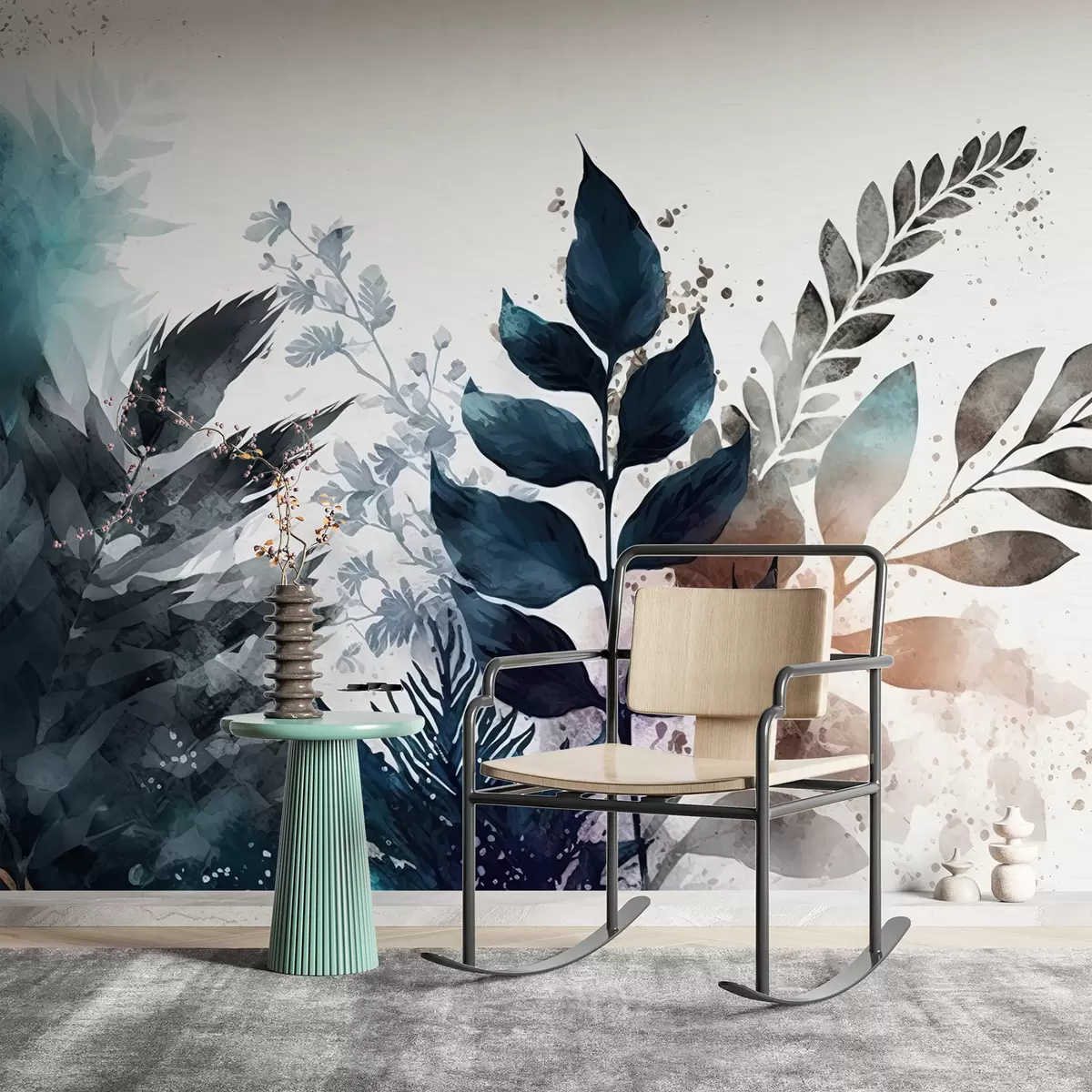 wall murals Листови акварела u75436