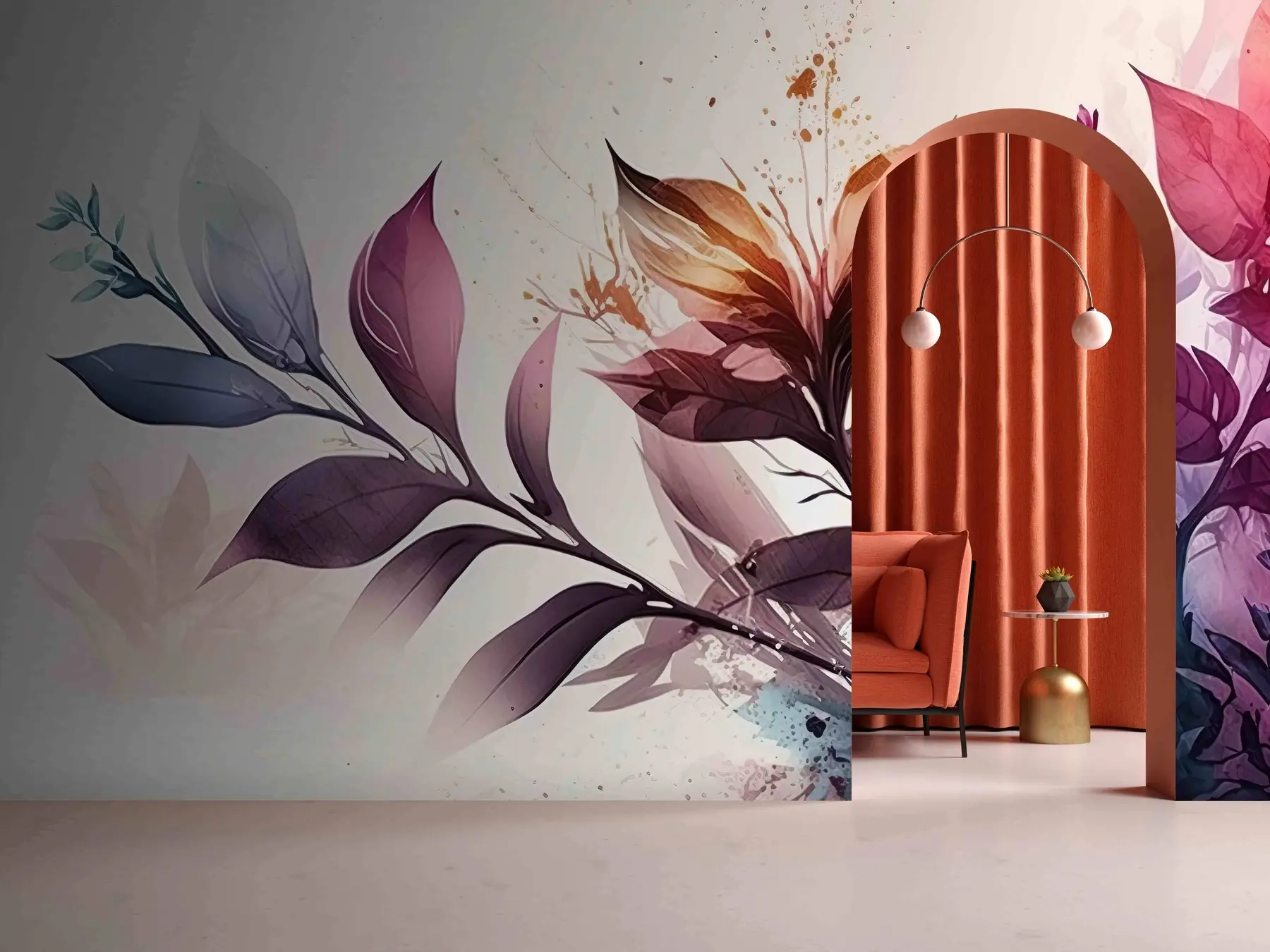 wall murals Лист пукао u75440