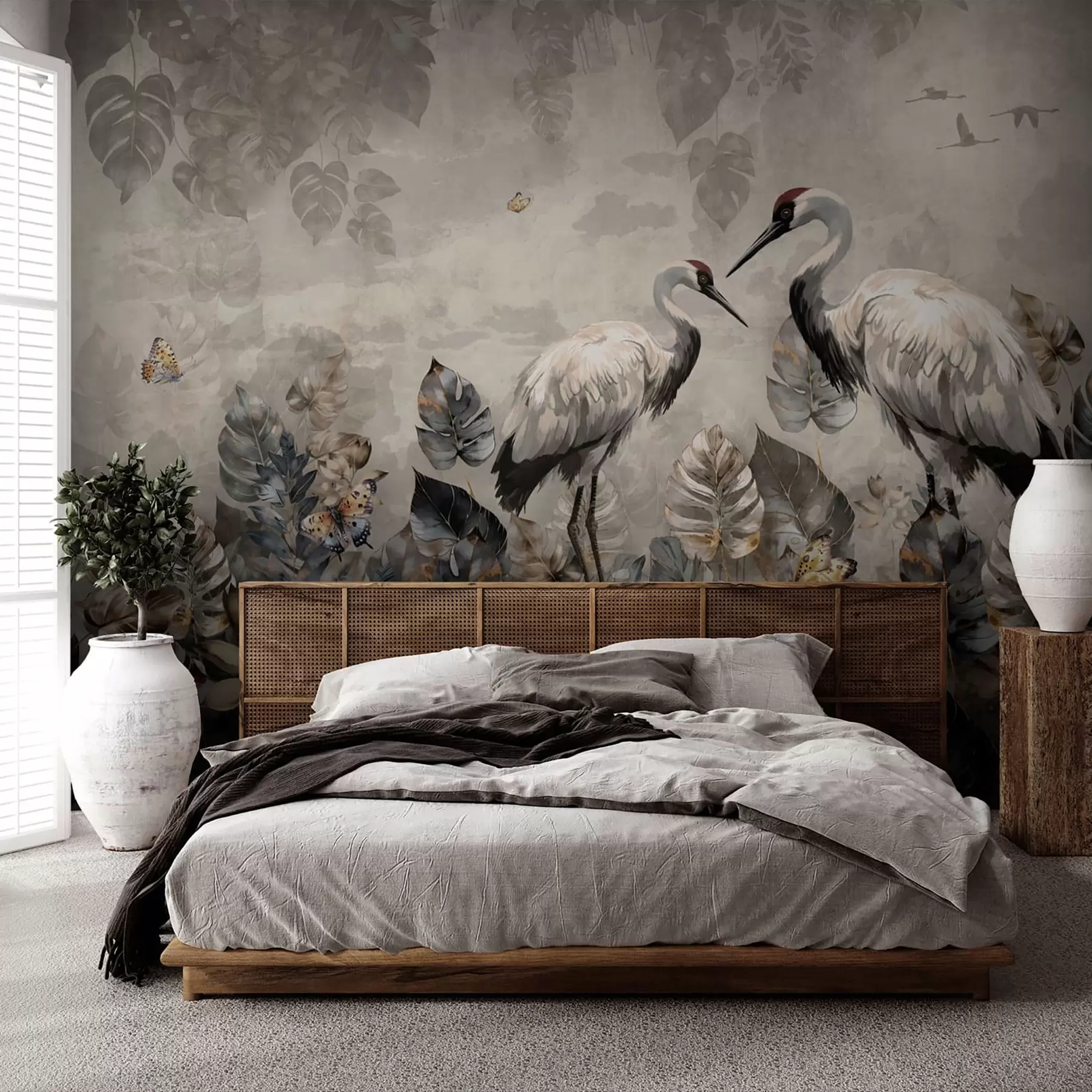 wall murals Две дизалице на грунге текстуру u94625