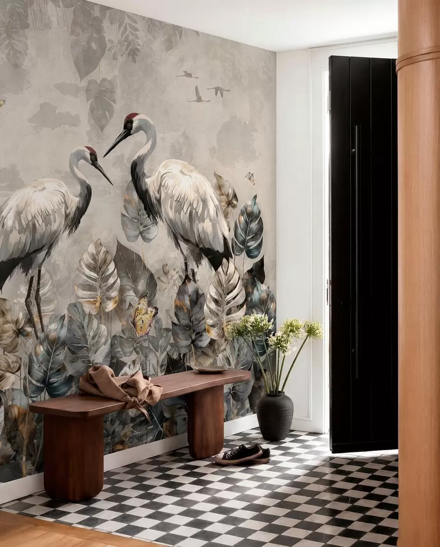wall murals Две дизалице на грунге текстуру u94625
