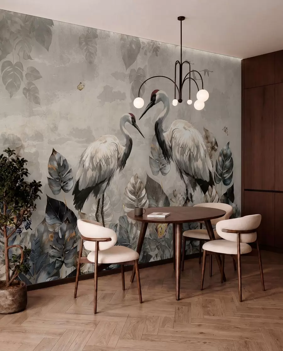 wall murals Две дизалице на грунге текстуру u94625