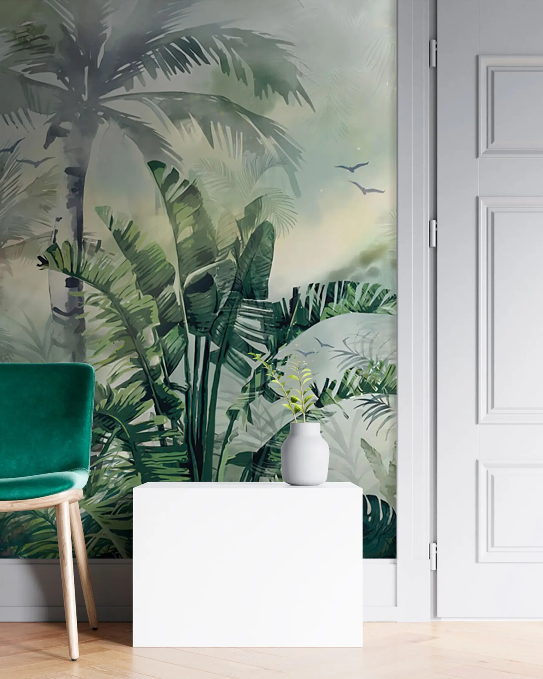 wall murals Тропска џунгла са палмима u94632