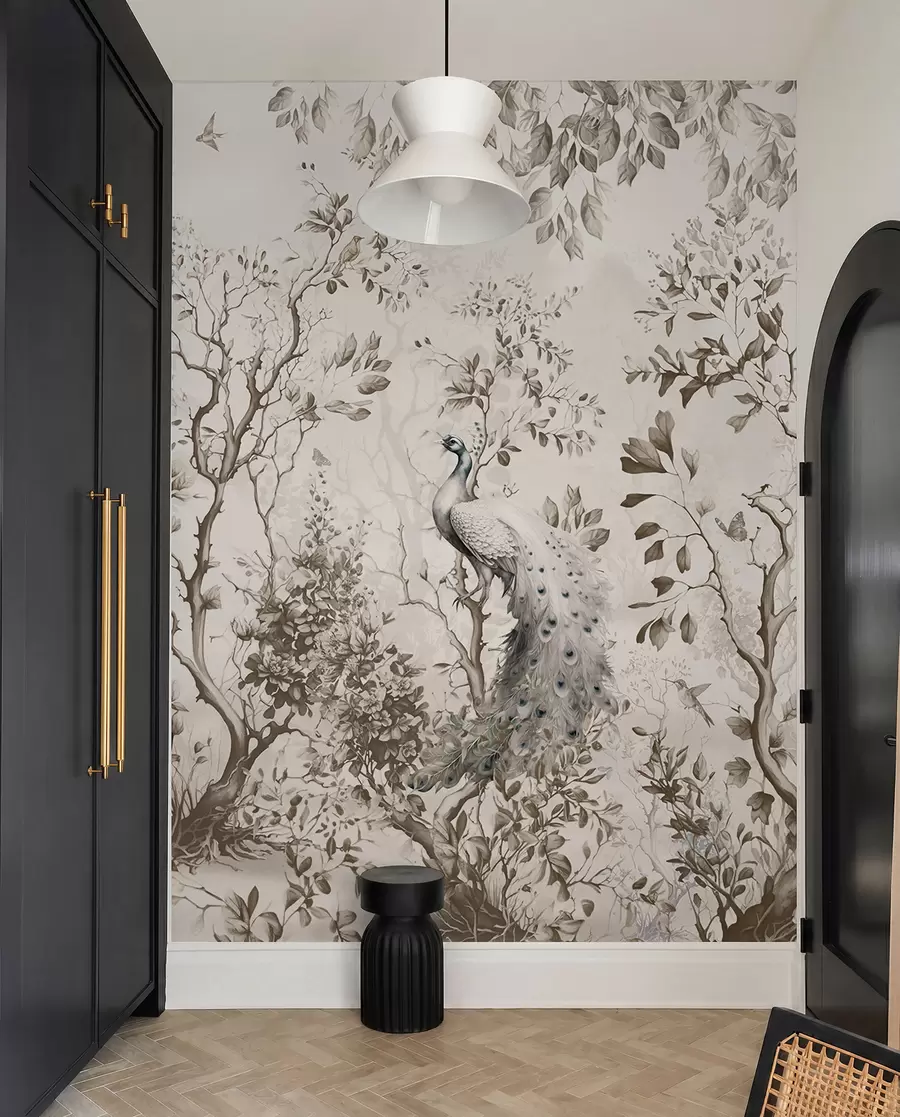 wall murals Paunovi u nacrtanom vrtu u94850