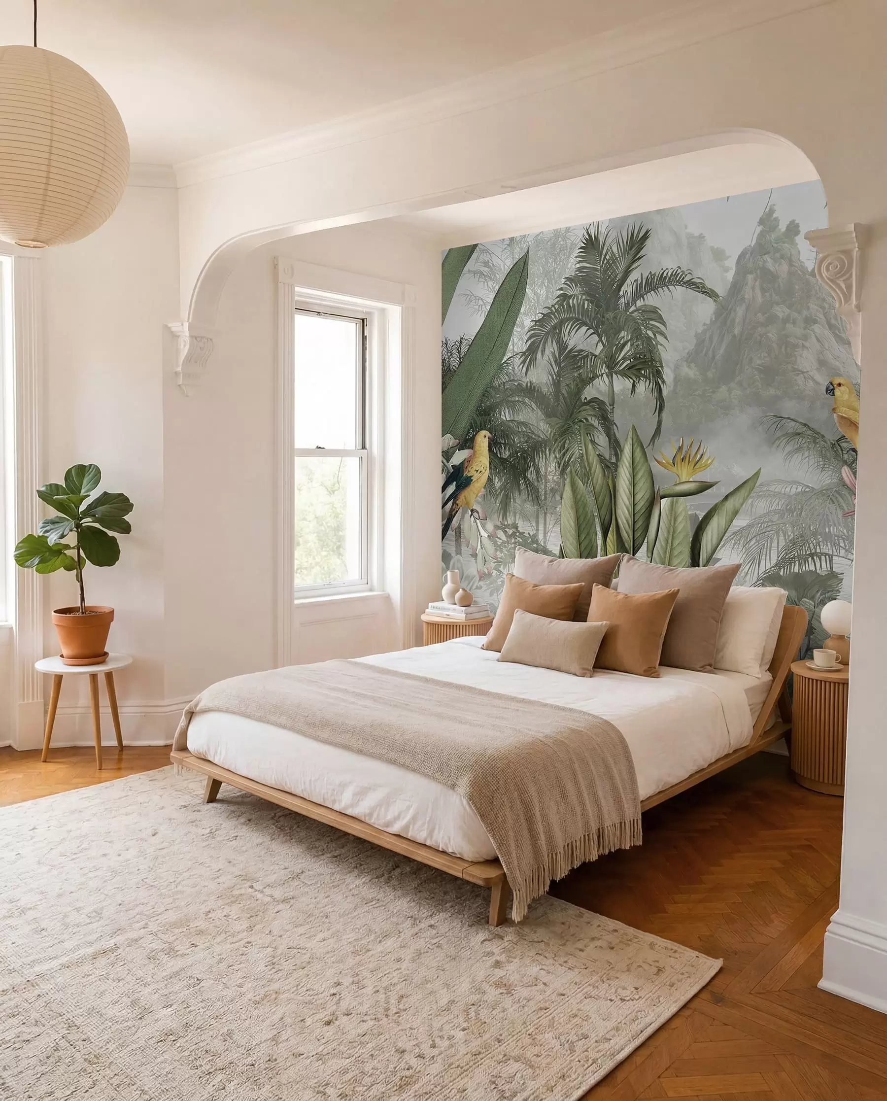 wall murals Tapiserija tropskog lišća u95396
