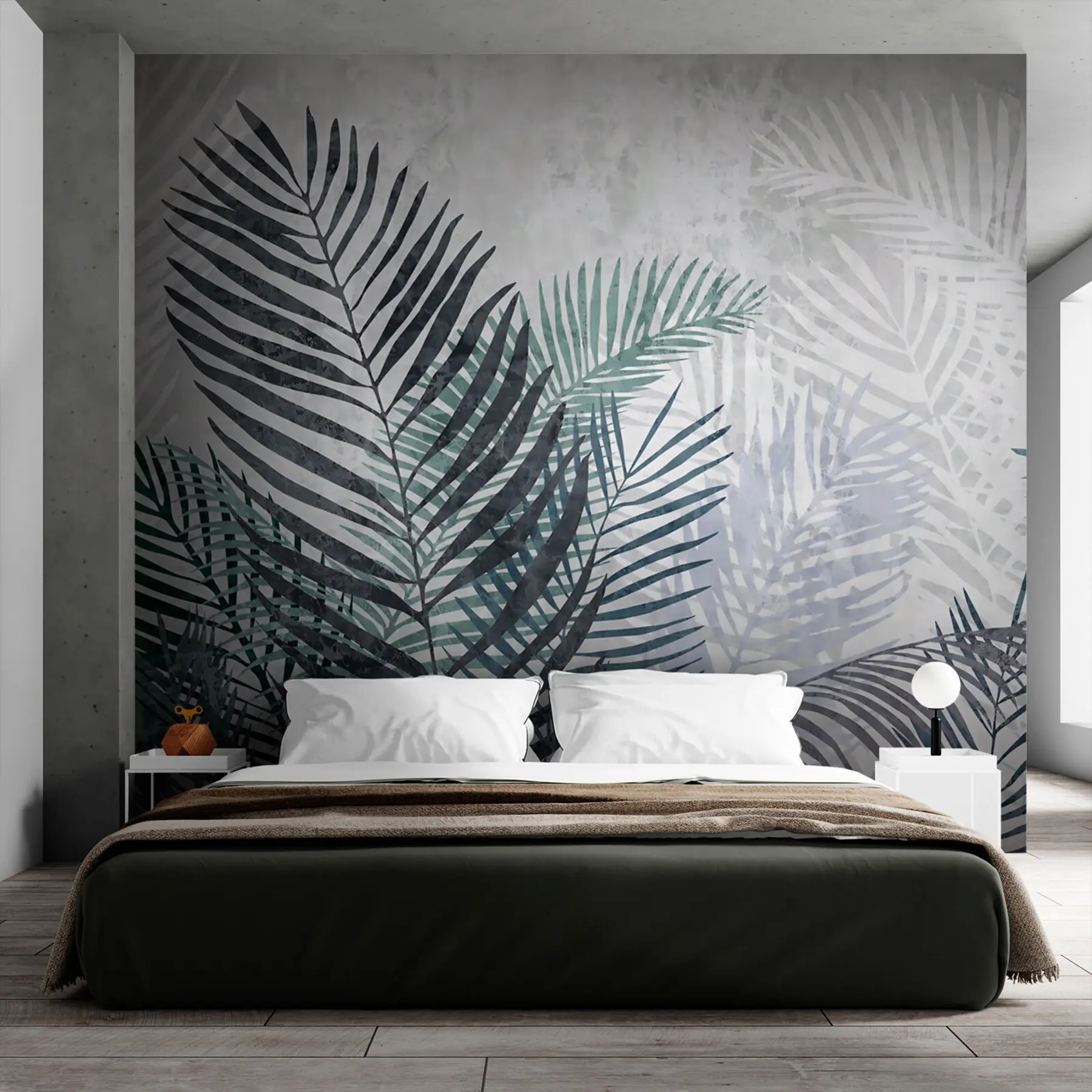 wall murals Нови тропски листови грунге стил u94644