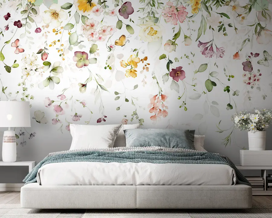 wall murals Водоводно-композиције са баштенским цвећем u95507