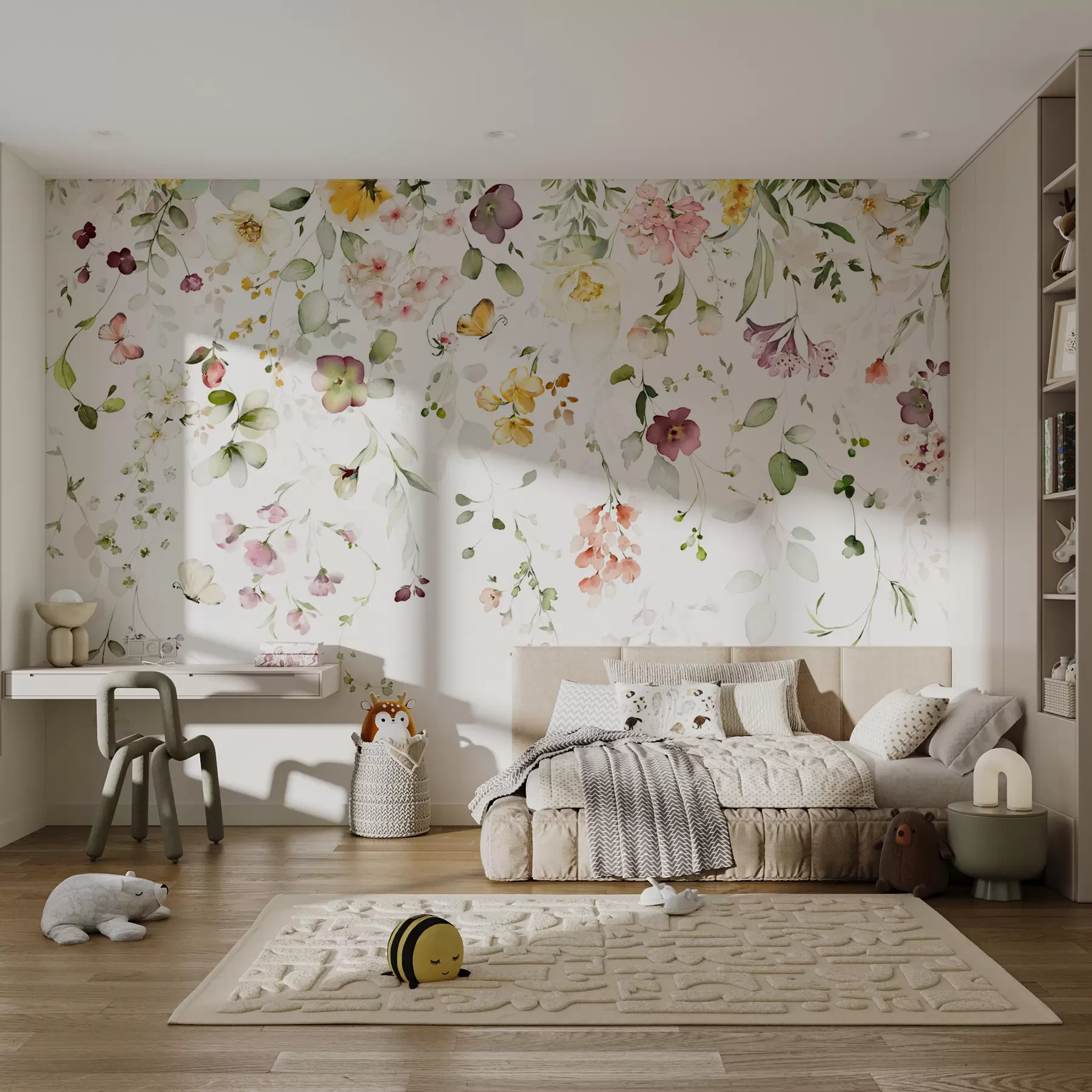 wall murals Водоводно-композиције са баштенским цвећем u95507