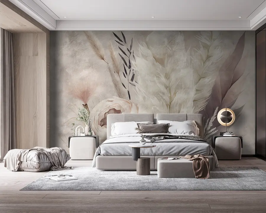 wall murals Састав перја и цвећа u95403