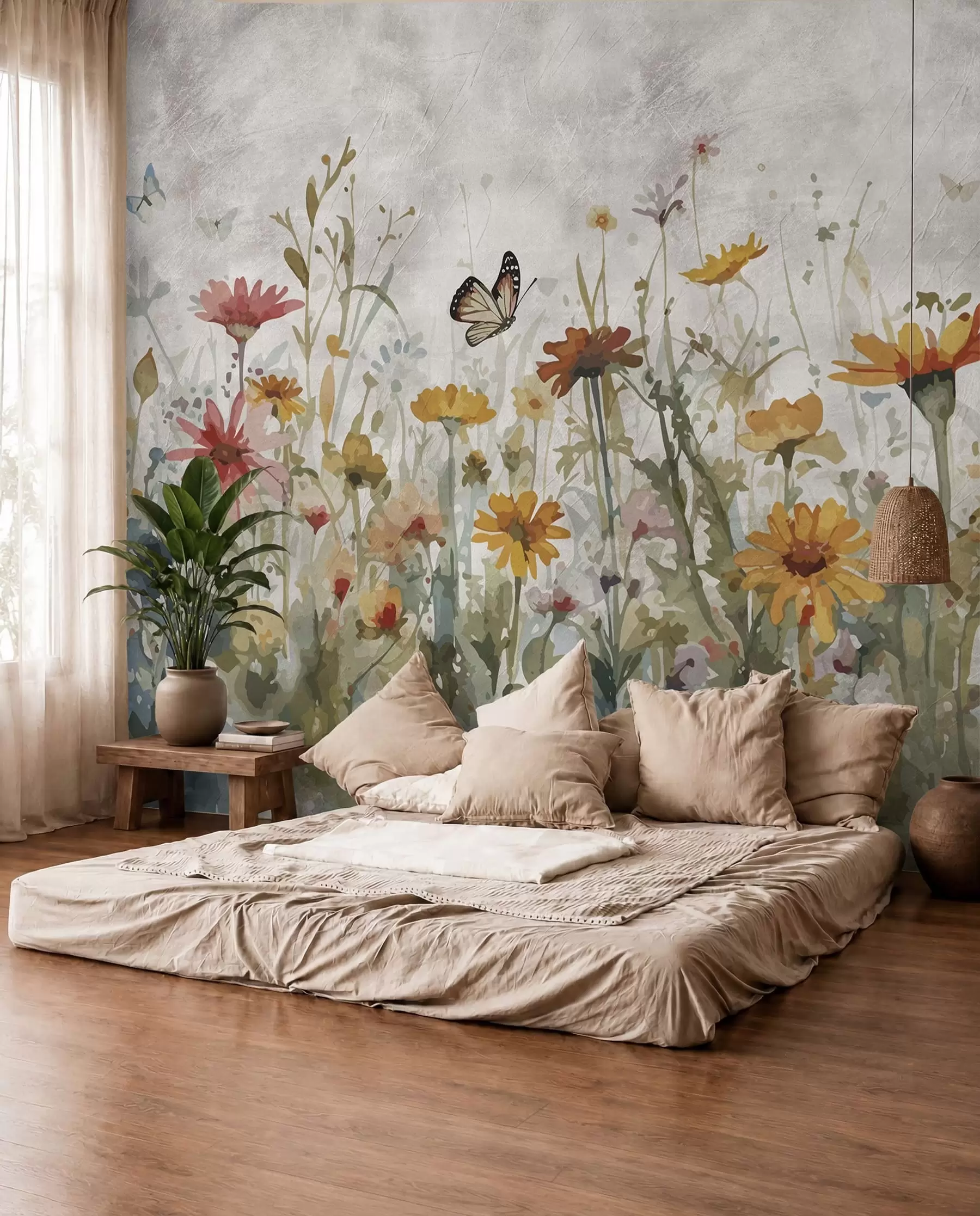 wall murals Leptiri među cvijećem u95406