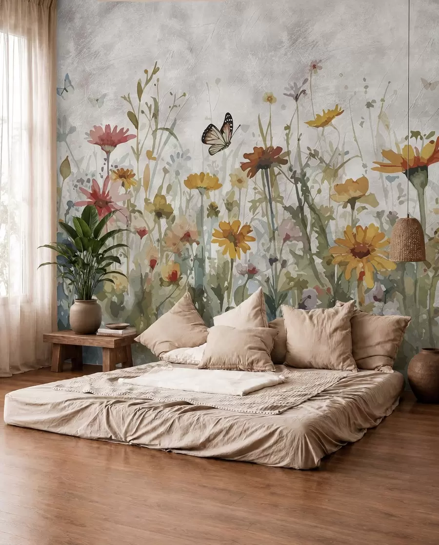 wall murals Leptiri među cvijećem u95406