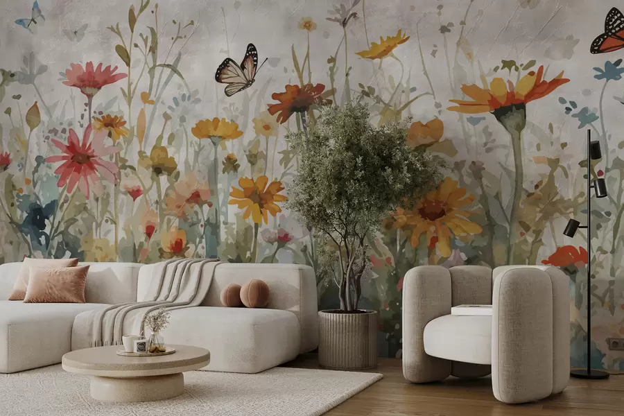 wall murals Водене плоче и лептири u95406