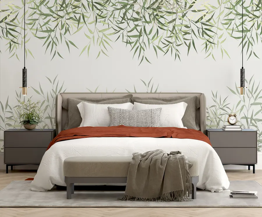 wall murals Реед Бамбоо лишће u95355