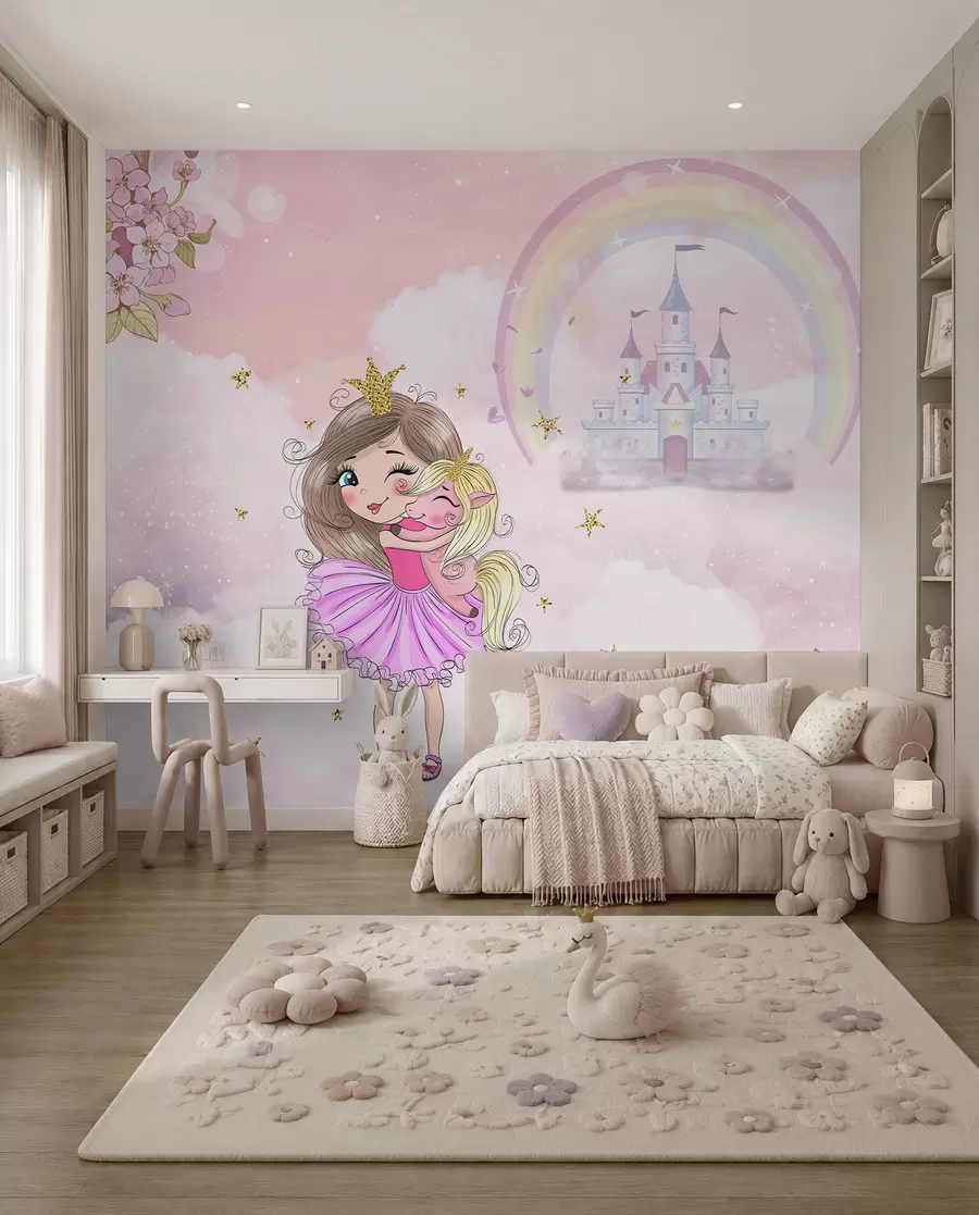 wall murals Princeza i njen jednorog u95401