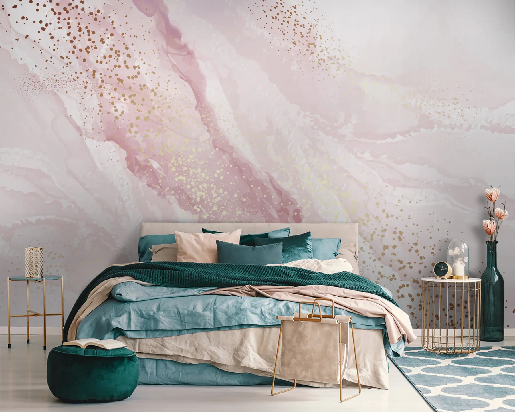 wall murals Сажетак сликарство, имитација мермерне површине камена u95846
