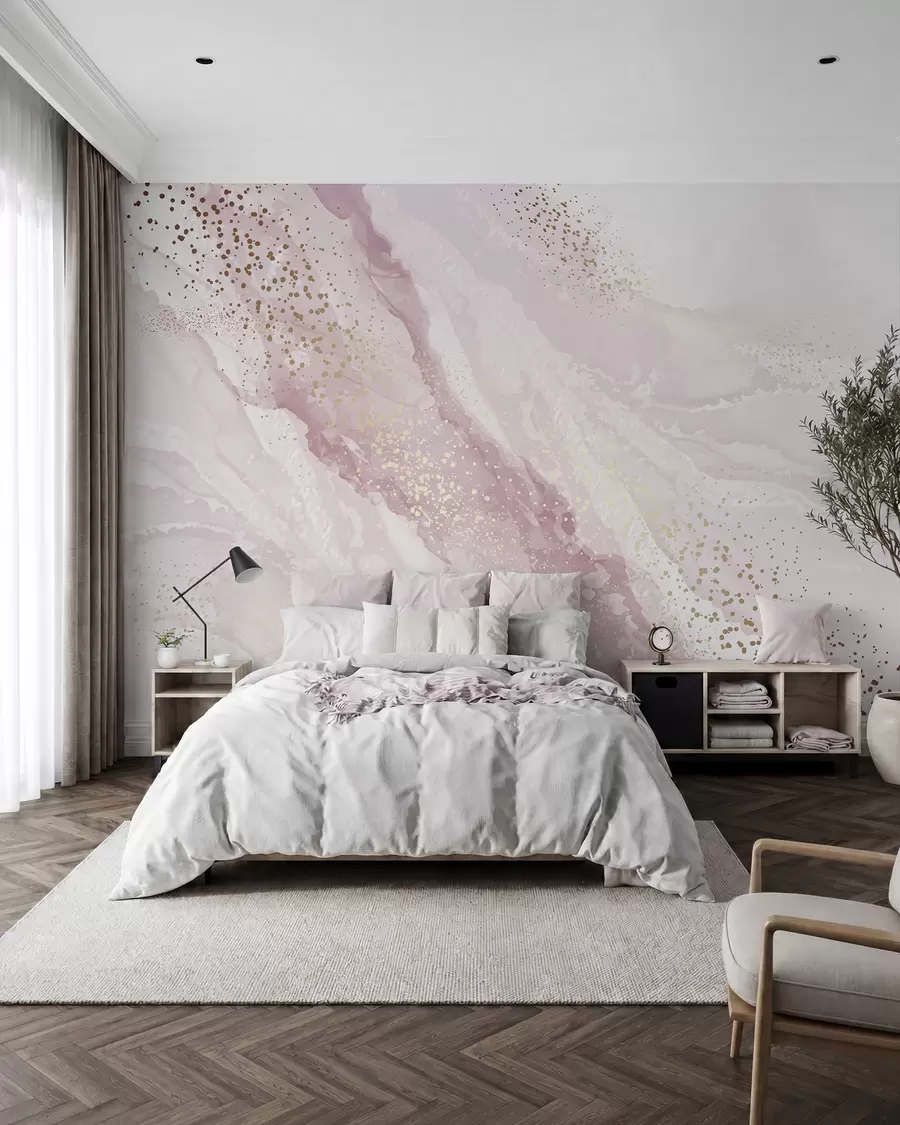 wall murals Veo ružičastog kvarca u95846