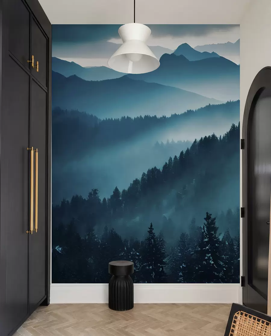 wall murals Планински пејзаж Блуе Ворлд u96041