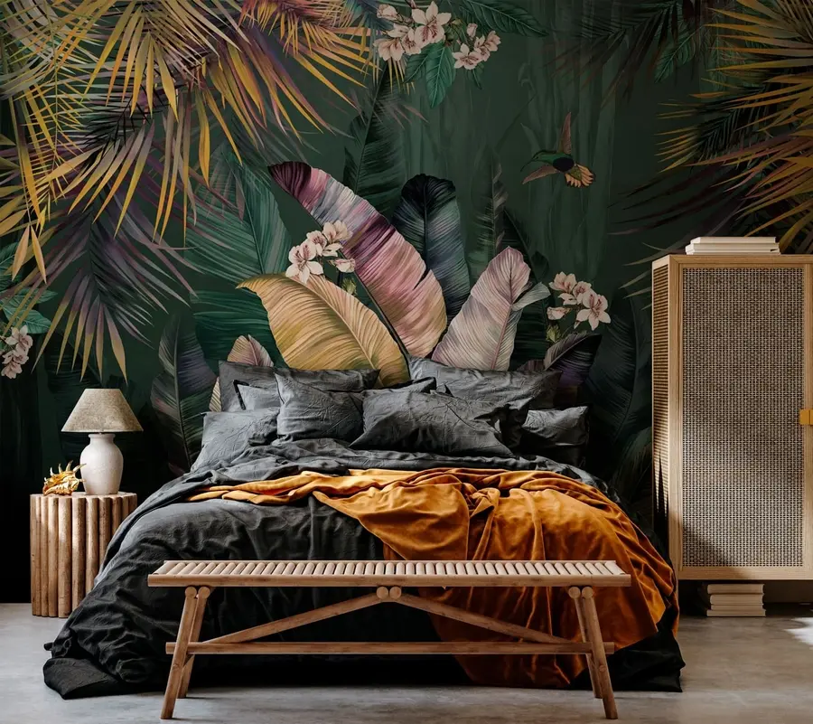 wall murals Обојена банана и палми u94155