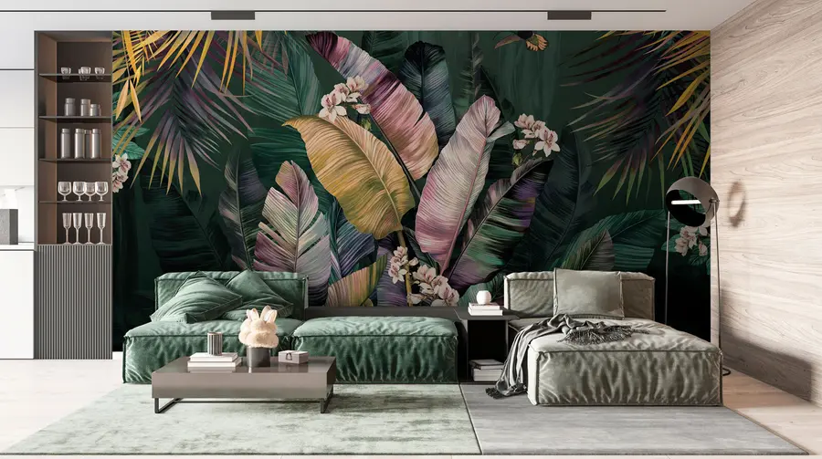 wall murals Обојена банана и палми u94155