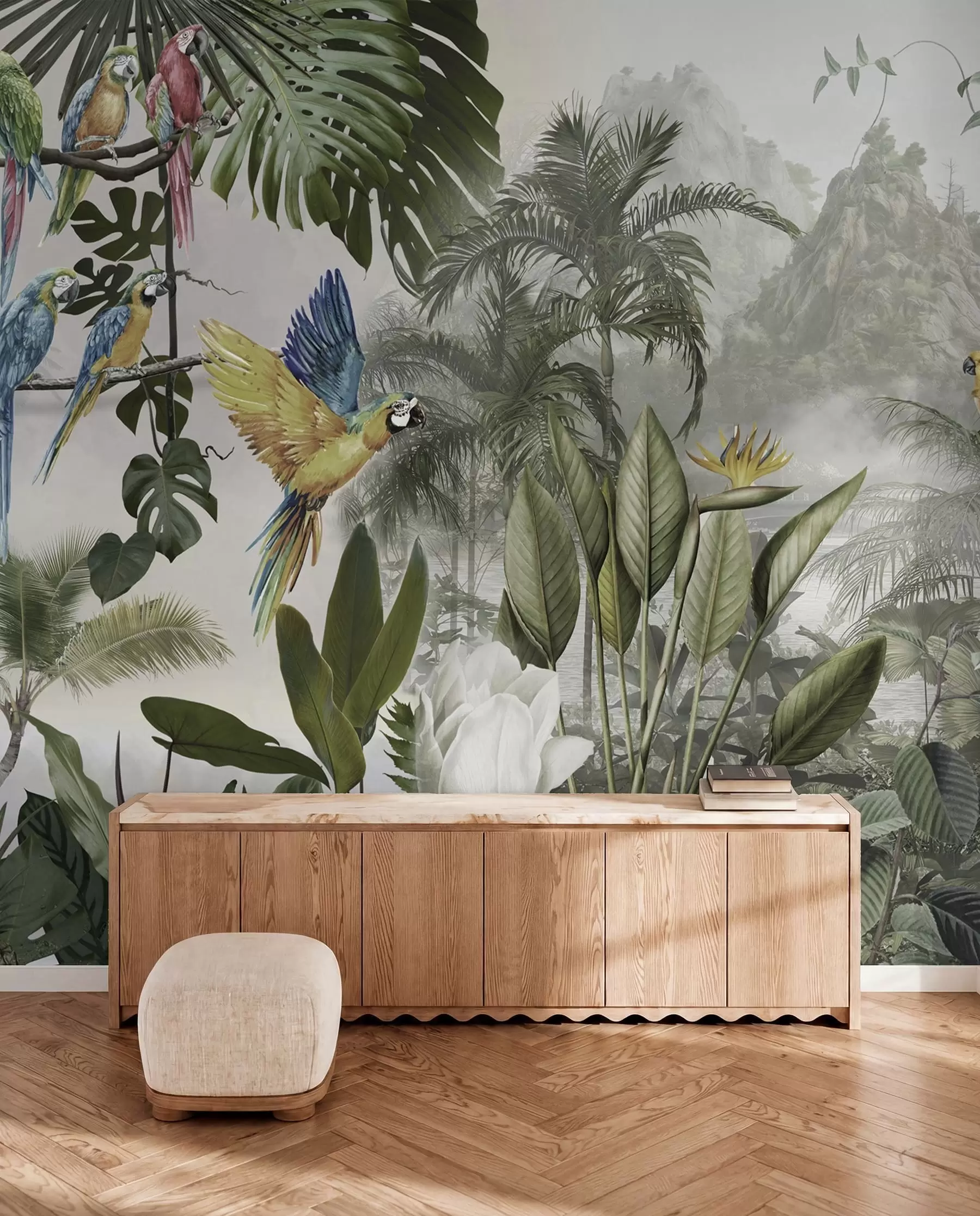 wall murals Парроти у прашуми u95693
