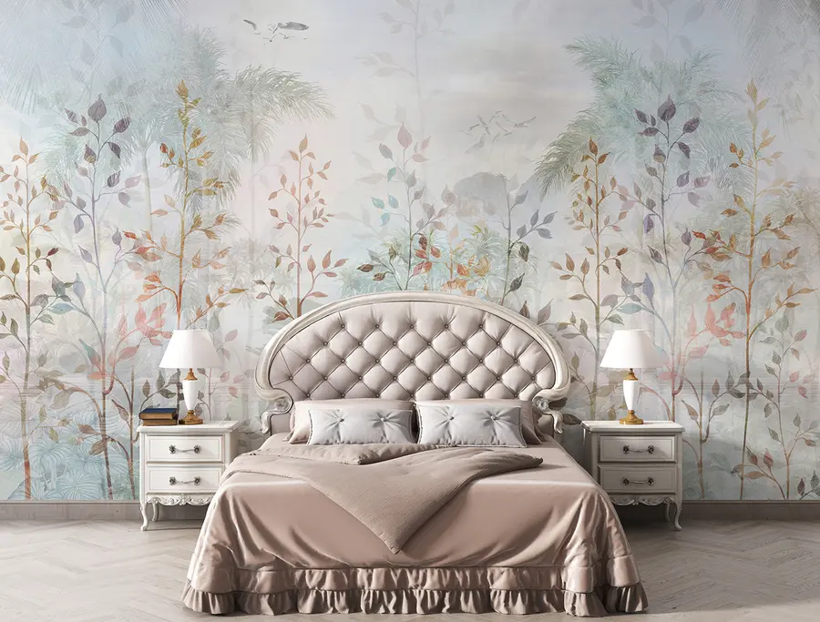 wall murals Пејзаж са биљкама и дрвећем u96446