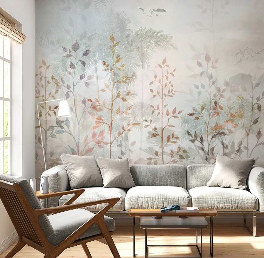 wall murals Пејзаж са биљкама и дрвећем u96446