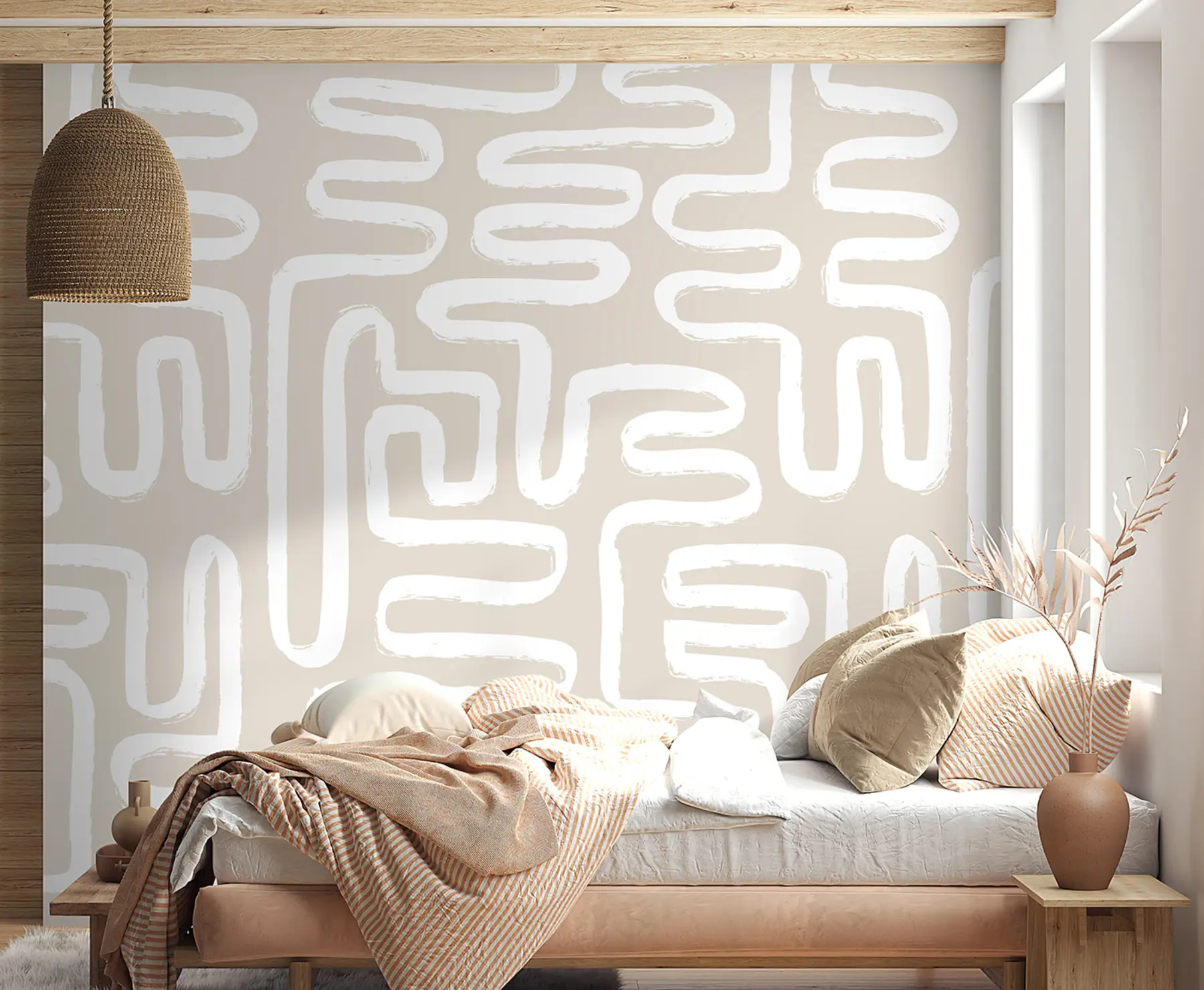 wall murals Staze od krede na pijesku u96457