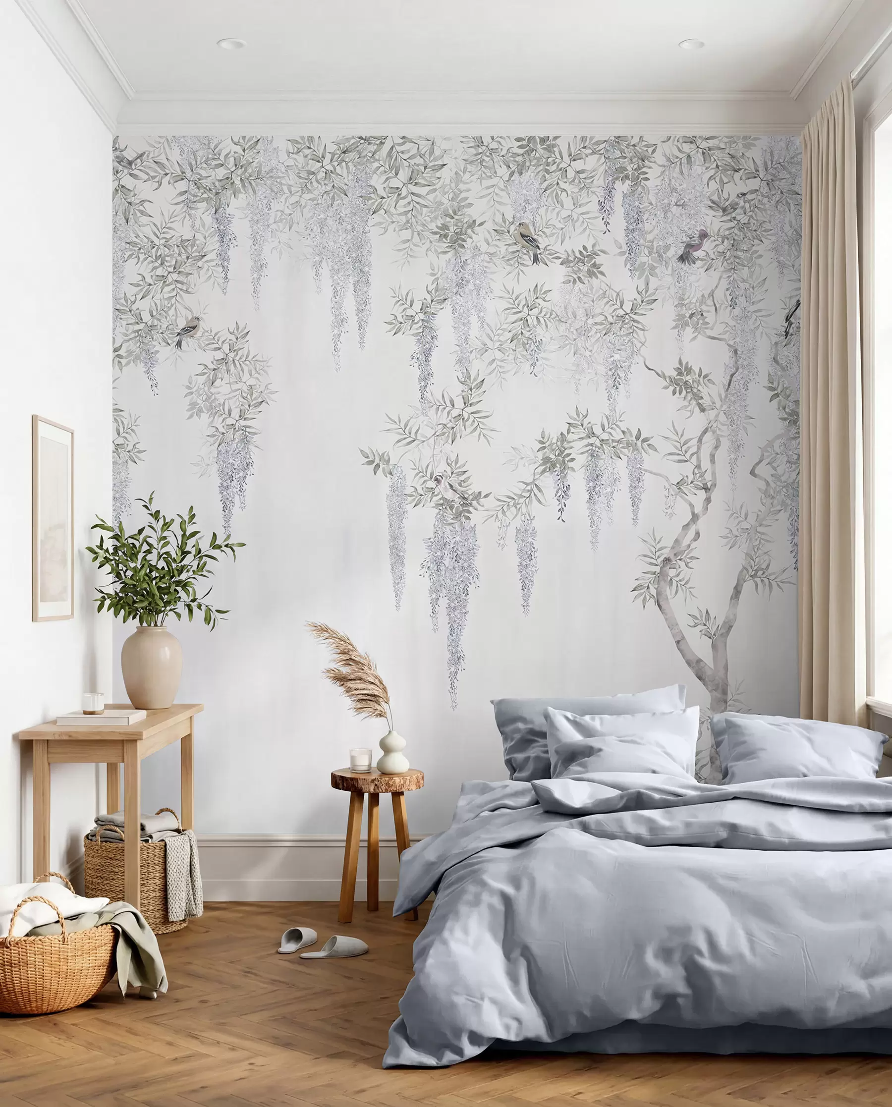 wall murals Zavjesa glicinije u96928