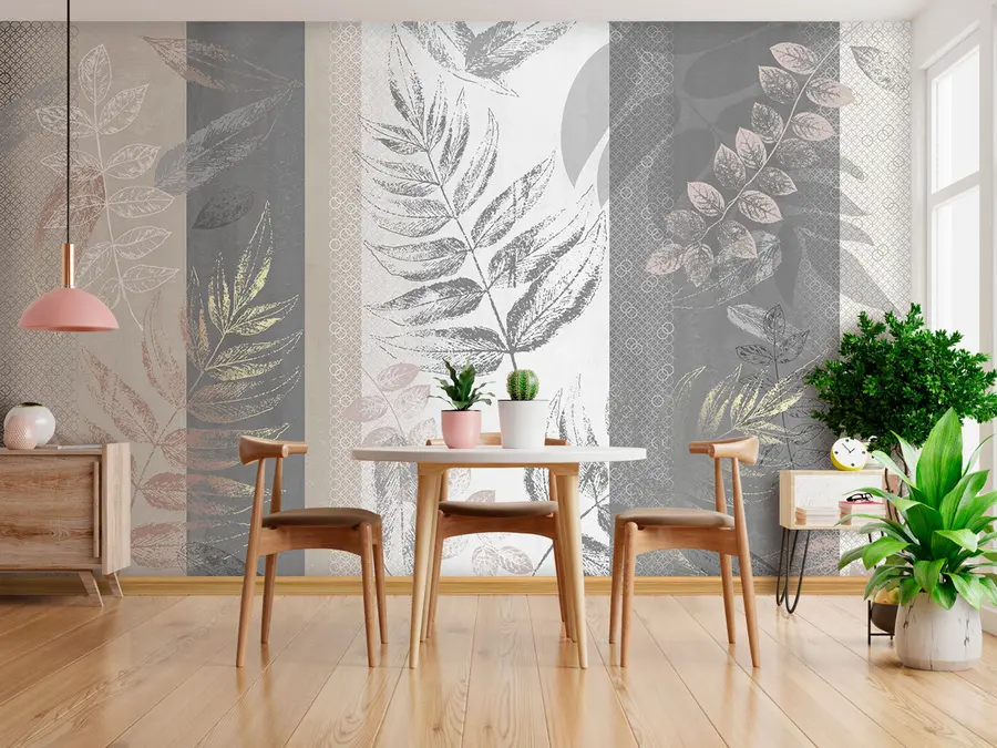 wall murals Цветни узорак на позадини пруга u97025