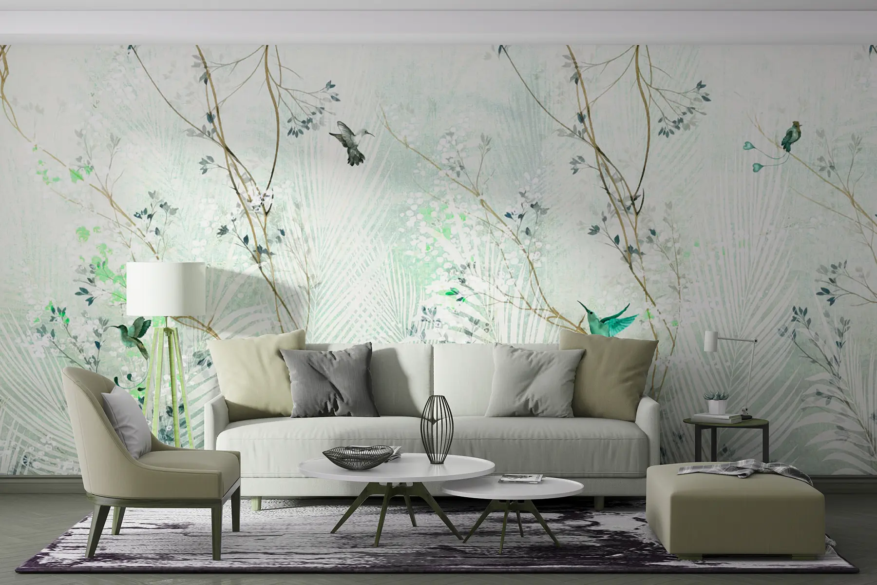 wall murals Хуммингбирдс у башти u97048
