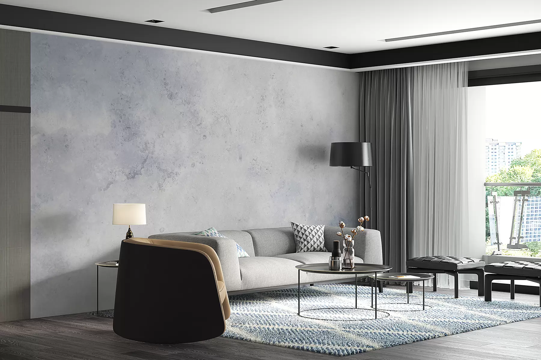 wall murals Сиво-плави бетон u97225