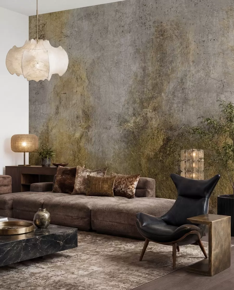wall murals Русти бетонски зид u97226