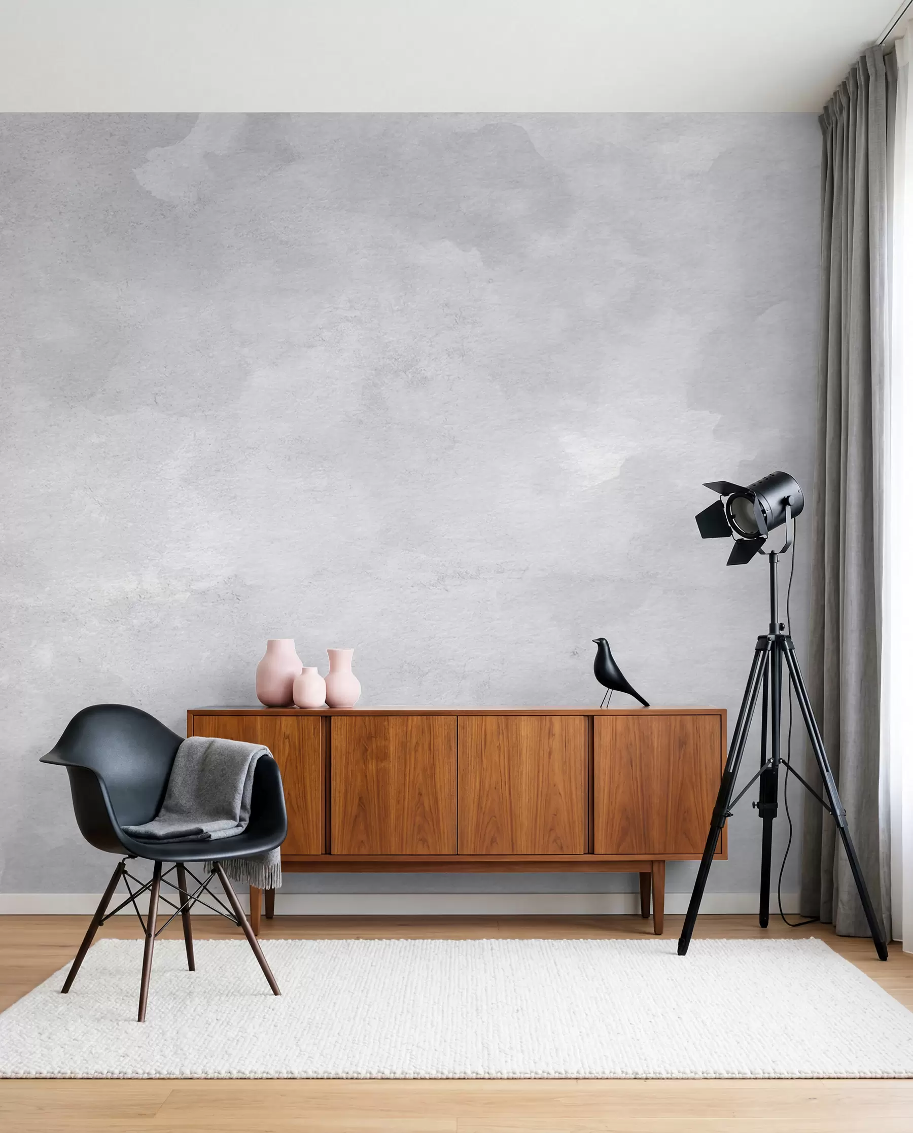wall murals Oblačno sivi beton u97232