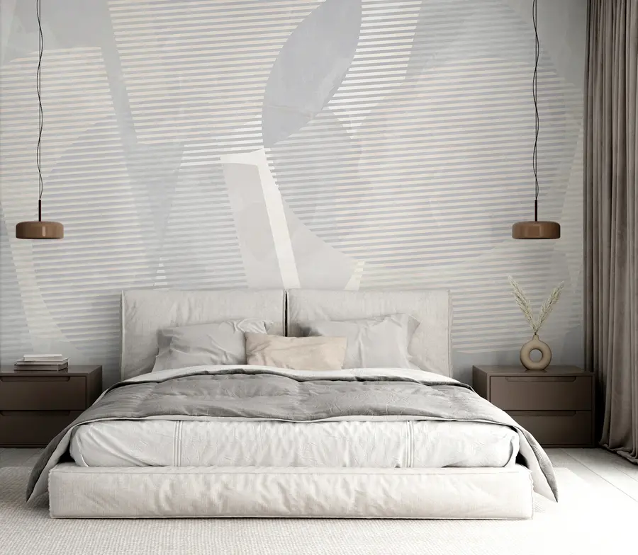 wall murals Геометријска апстракција на мермерној позадини у пастелним бојама u95373