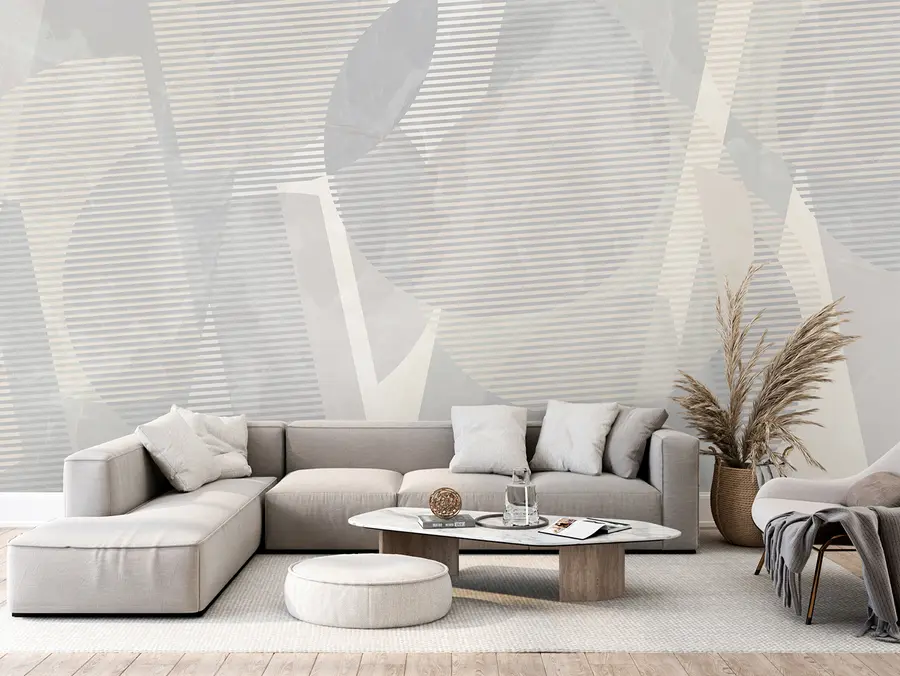 wall murals Геометријска апстракција на мермерној позадини у пастелним бојама u95373