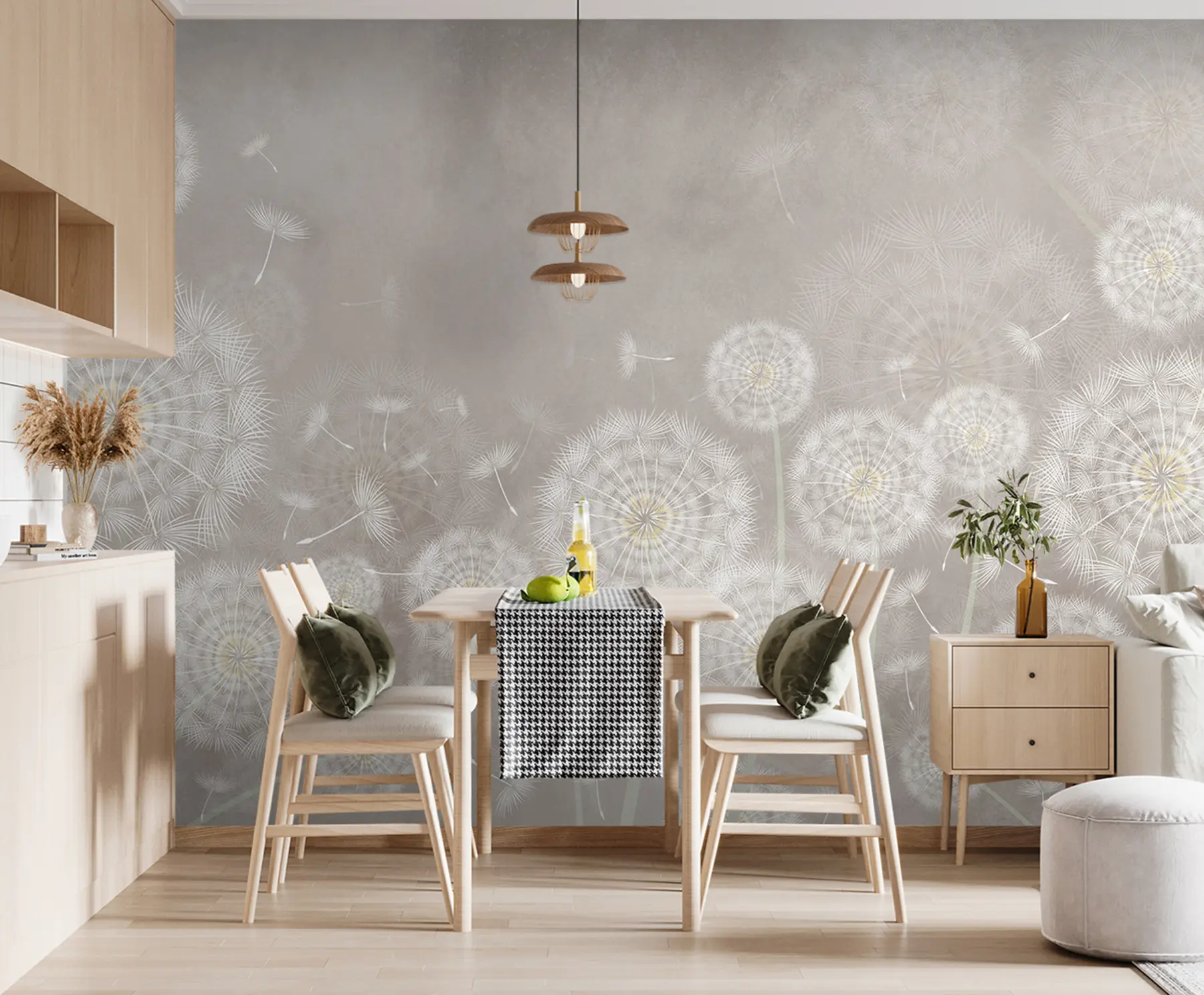 wall murals Маслачак на текстурисаној позадини u95374