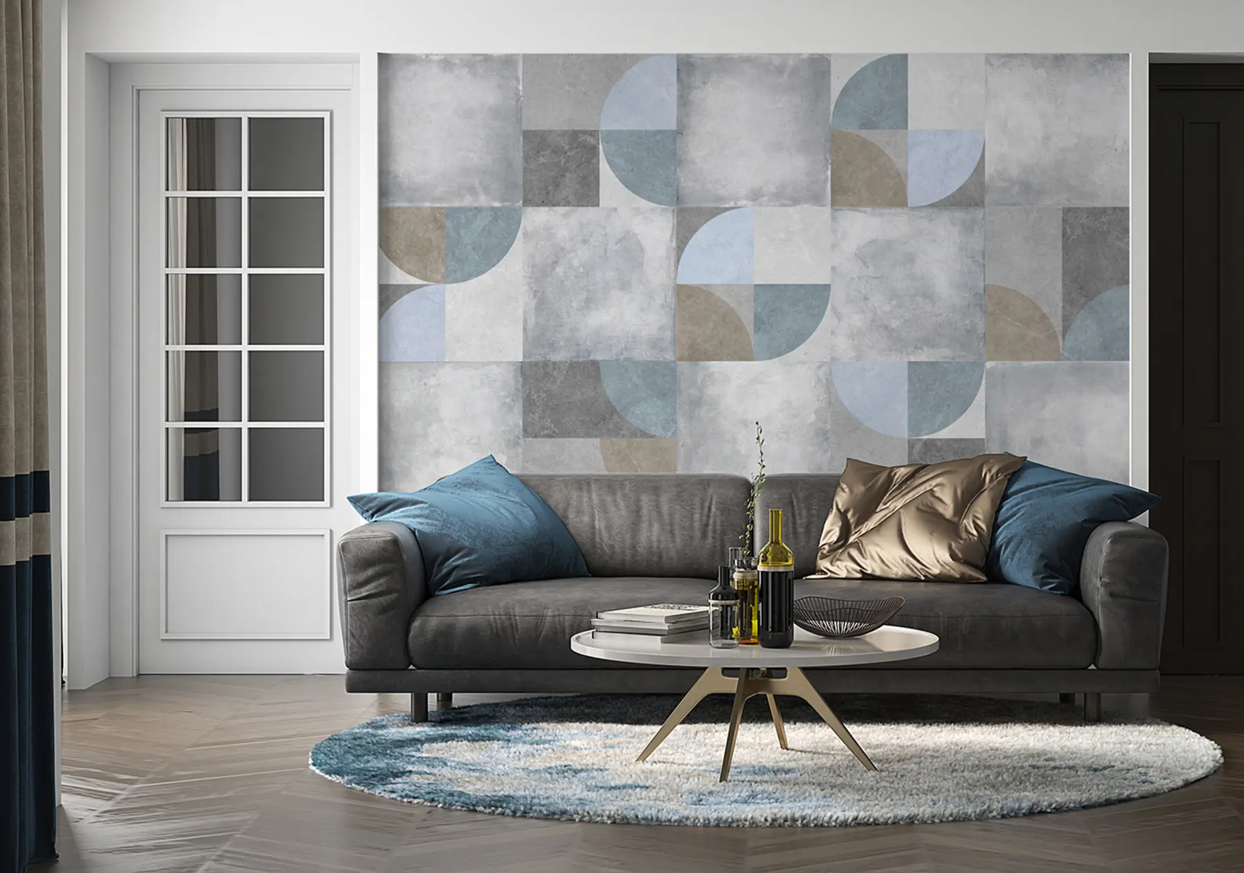 wall murals Апстрактни геометријски узорак са позадином текстуре цемента u97268