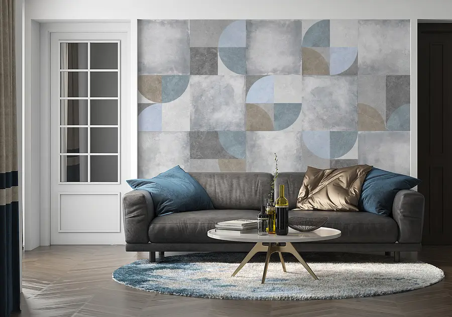 wall murals Апстрактни геометријски узорак са позадином текстуре цемента u97268