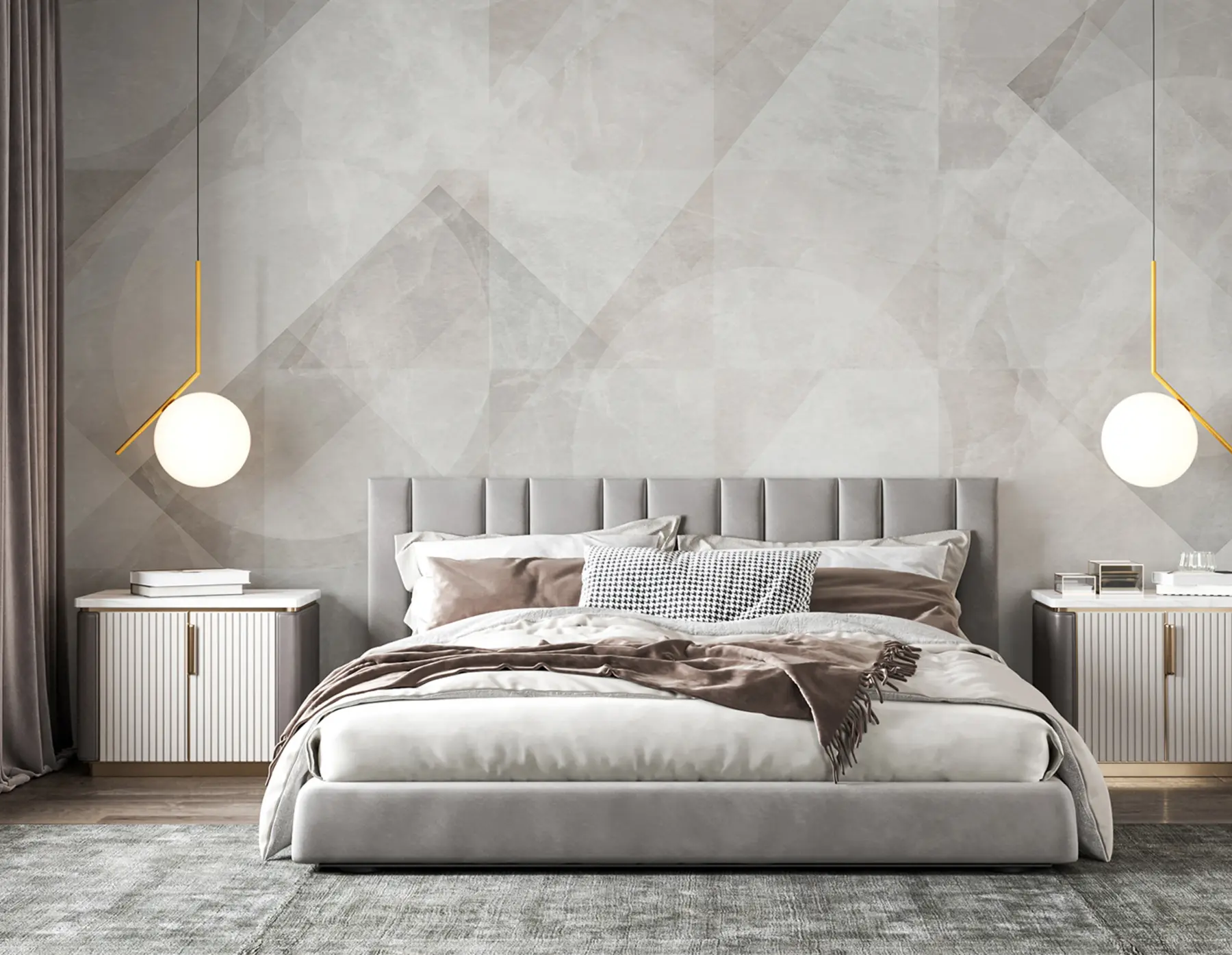 wall murals Геометријска апстракција на мермерној позадини у пастелним бојама u97269