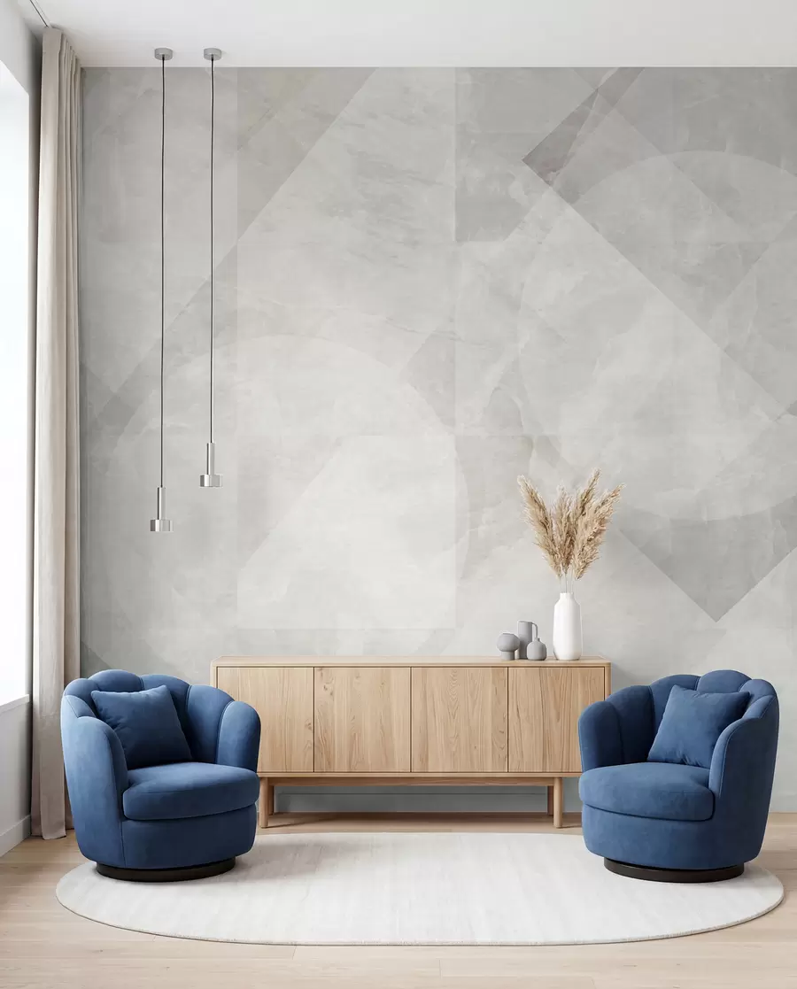 wall murals Геометријска апстракција на мермерној позадини у пастелним бојама u97269