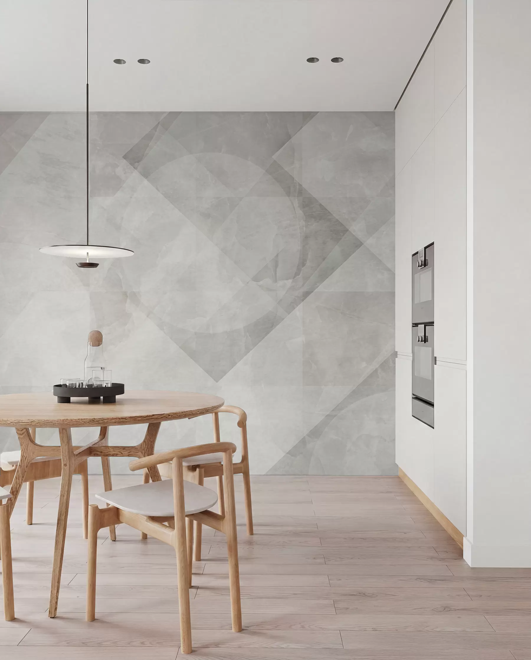 wall murals Геометријска апстракција на мермерној позадини у пастелним бојама u97269