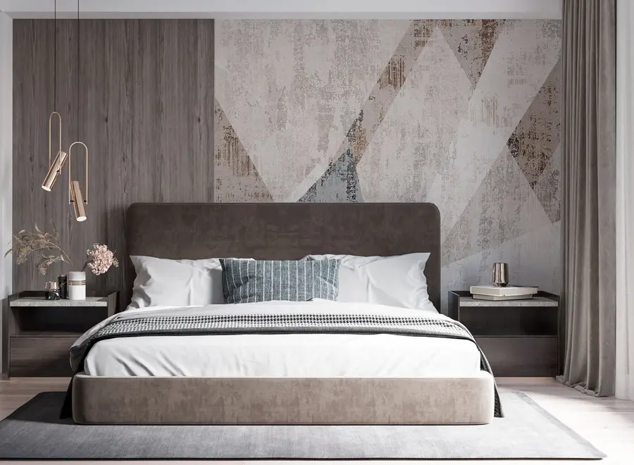 wall murals Савремени геометријски облици троуглова у стилу Грунге Лофт-а u97203