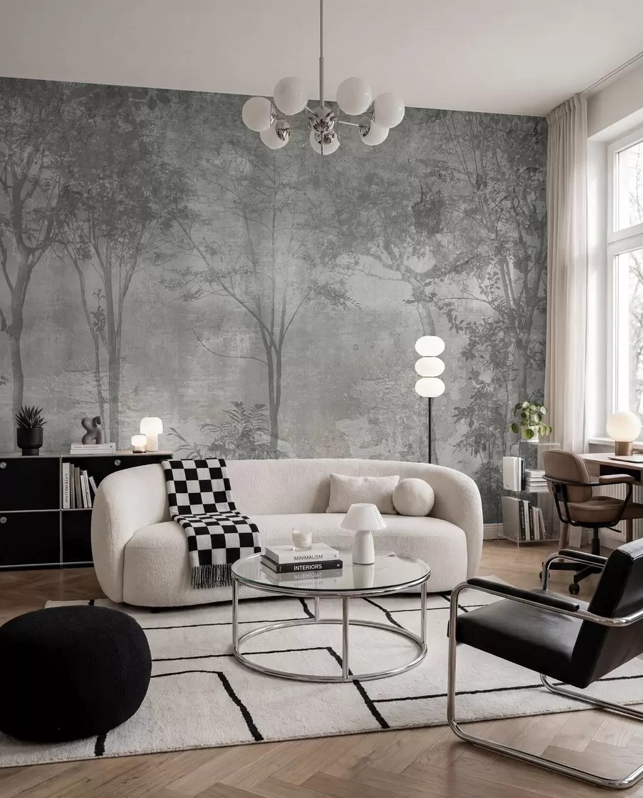 wall murals Šuma u kamenim tonovima u97401